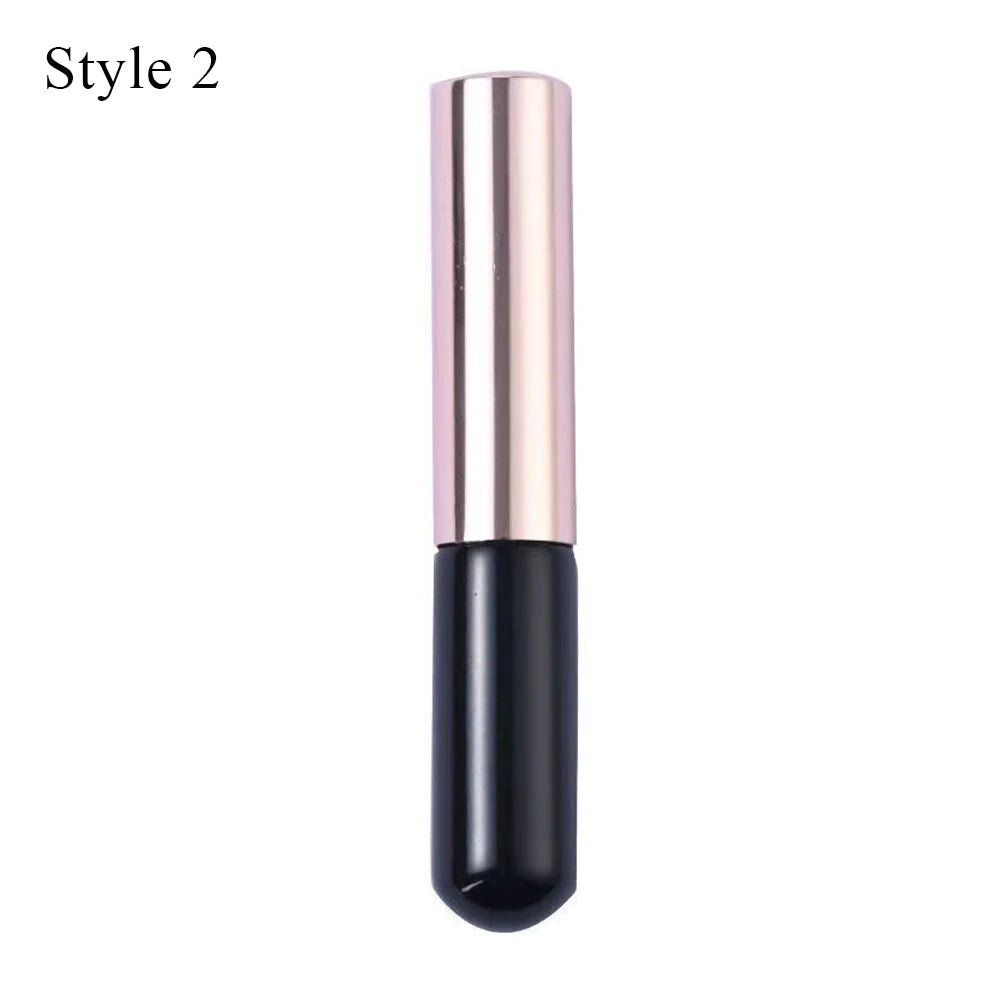 Q Soft Silicone Lip Brush with Dust Proof Cover round Head Lipstick Applicator Lip Cosmetic Tool Multi-Use Eyeshadow Brush